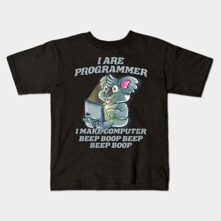 I Are Programmer Introvert IT Nerd Koala Bear Geek Coding Kids T-Shirt